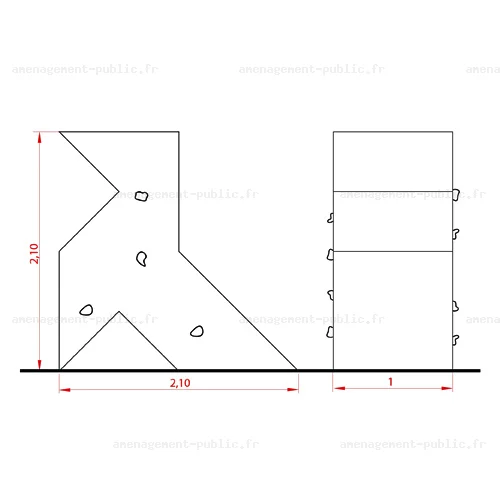 Bloc d'escalade Origami en forme de cocotte